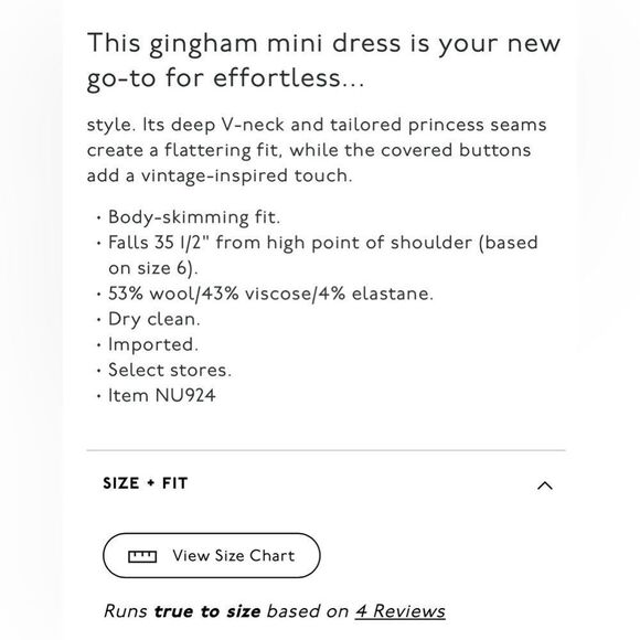 NWT MADEWELL V-Neck Mini Vest Dress in Gingham - Picture 7 of 7